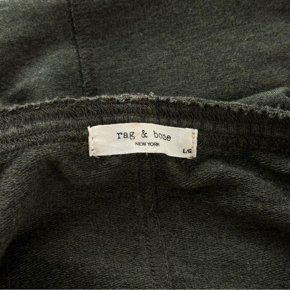 Rag & Bone Surplus Jersey Long Sleeve Pullover Relaxed Sleeve Top Heather Army-L - Picture 6 of 15